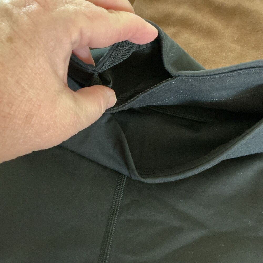 Athleta Medium Black Rainer tight leggings athletic pants Zip Pockets Reflective - Picture 10 of 10